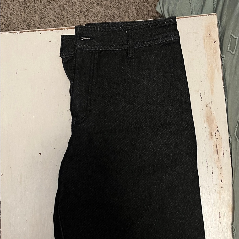 Z Supply Charcoal Denim Jeans, Wide Leg